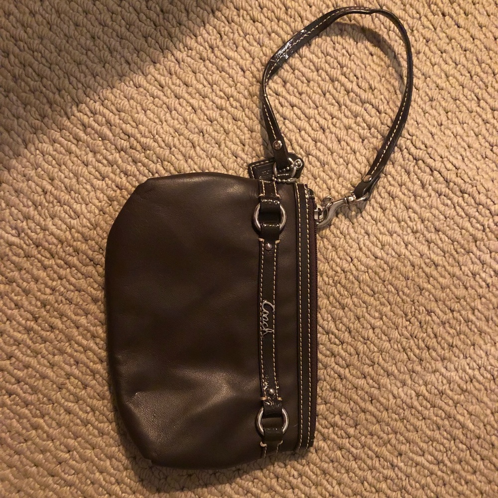Brown Coach Wristlet